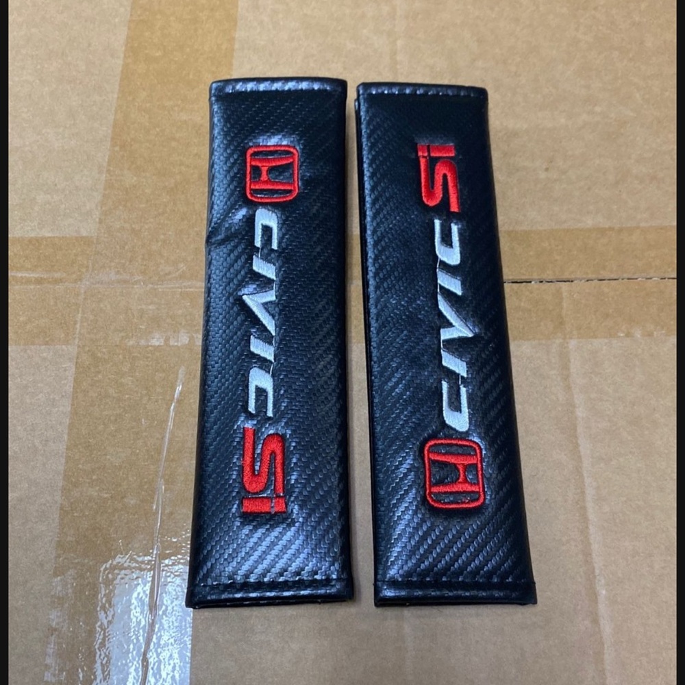 Honda Civic SI Black Seat Belt Covers